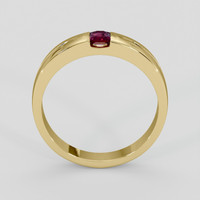 0.30 Ct. Purplish Red Ruby Ring, 10K Yellow Gold 3