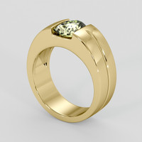 1.62 Ct. Greenish Yellow Sapphire Ring, 10K Yellow Gold 2