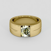 1.62 Ct. Greenish Yellow Sapphire Ring, 14K Yellow Gold 1