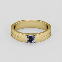 0.63 Ct. Purplish Blue Sapphire Ring, 14K Yellow Gold 1