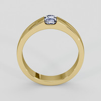 0.63 Ct. Purplish Blue Sapphire Ring, 14K Yellow Gold 3