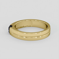 0.63 Ct. Purplish Blue Sapphire Ring, 14K Yellow Gold 4