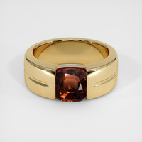 2.69 Ct. Orangish Brown Sapphire Ring, 14K Yellow Gold 1