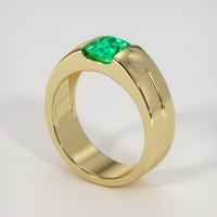 1.38 Ct. Emerald Ring, 18K Yellow Gold 2