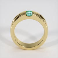 0.38 Ct. Emerald Ring, 18K Yellow Gold 3