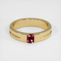 0.64 Ct. Ruby Ring, 18K Yellow Gold 1