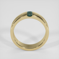 0.34 Ct. Bluish Green Sapphire Ring, 18K Yellow Gold 3