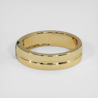 0.34 Ct. Bluish Green Sapphire Ring, 18K Yellow Gold 4