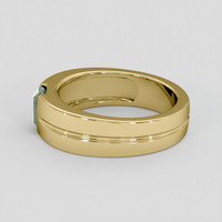 1.04 Ct. Bluish Green Sapphire Ring, 18K Yellow Gold 4