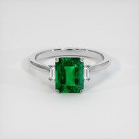 1.89 Ct. Emerald Ring, Platinum 950 1