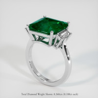 5.07 Ct. Emerald Ring, Platinum 950 2