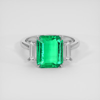 3.05 Ct. Emerald Ring, Platinum 950 1