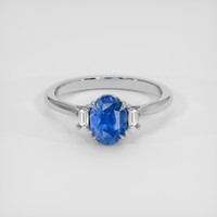 1.62 Ct. Blue Sapphire Ring, Platinum 950 1