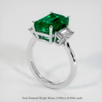 4.30 Ct. Emerald Ring, Platinum 950 2