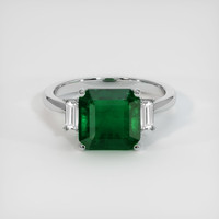 2.64 Ct. Emerald Ring, 18K White Gold 1