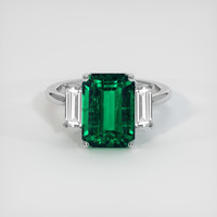4.30 Ct. Emerald Ring, 18K White Gold 1