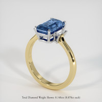 2.08 Ct. Gemstone Ring, 14K White & Yellow 2