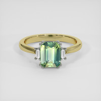 2.05 Ct. Bi Color Sapphire Ring, 14K White & Yellow 1