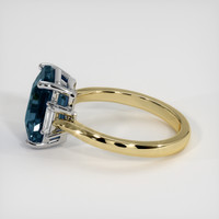 3.53 Ct. Gemstone Ring, 18K White & Yellow 4