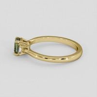 0.82 Ct. Greenish Yellow Sapphire Ring, 10K Yellow Gold 4