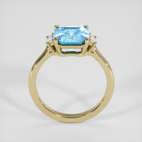 2.32 Ct. Blue Aquamarine Ring, 14K Yellow Gold 3