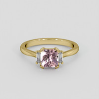 1.13 Ct. Pink Sapphire Ring, 14K Yellow Gold 1