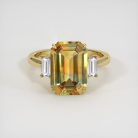 5.19 Ct. Bi Color Sapphire Ring, 14K Yellow Gold 1