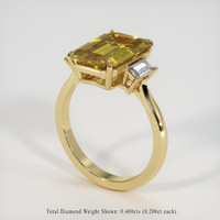 5.19 Ct. Bi Color Sapphire Ring, 14K Yellow Gold 2