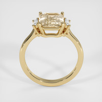3.35 Ct. Peach Sapphire Ring, 14K Yellow Gold 3