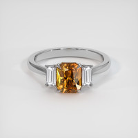 5.08 Ct. Orangish Brown Sapphire Ring, 14K Yellow Gold 1