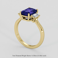 2.42 Ct. Blue Sapphire Ring, 14K Yellow Gold 2
