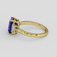 2.42 Ct. Blue Sapphire Ring, 14K Yellow Gold 4