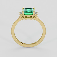 1.29 Ct. Emerald Ring, 18K Yellow Gold 3