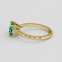 1.29 Ct. Emerald Ring, 18K Yellow Gold 4