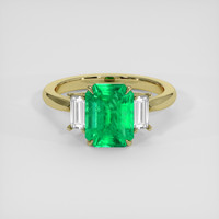 2.35 Ct. Emerald Ring, 18K Yellow Gold 1