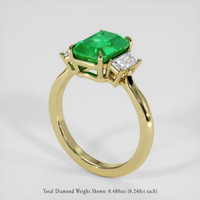 2.35 Ct. Emerald Ring, 18K Yellow Gold 2