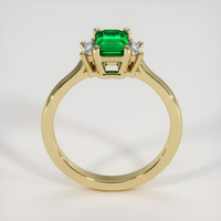 0.54 Ct. Emerald Ring, 18K Yellow Gold 3