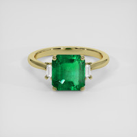 2.54 Ct. Emerald Ring, 18K Yellow Gold 1