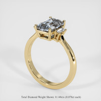 3.05 Ct. Sapphire Ring, 18K Yellow Gold 2