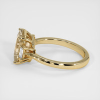 3.35 Ct. Peach Sapphire Ring, 18K Yellow Gold 4