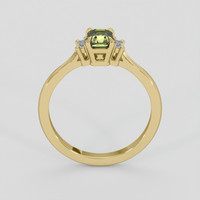 0.82 Ct. Greenish Yellow Sapphire Ring, 18K Yellow Gold 3