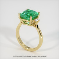 4.21 Ct. Emerald Ring, 18K Yellow Gold 2