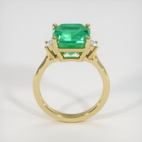 4.21 Ct. Emerald Ring, 18K Yellow Gold 3