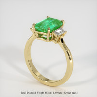 2.41 Ct. Emerald Ring, 18K Yellow Gold 2