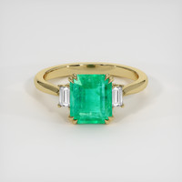 2.12 Ct. Emerald Ring, 18K Yellow Gold 1