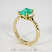 1.72 Ct. Emerald Ring, 18K Yellow Gold 2
