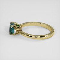 1.25 Ct. Greenish Blue Sapphire Ring, 18K Yellow Gold 4