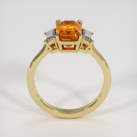 3.05 Ct. Orange Sapphire Ring, 18K Yellow Gold 3