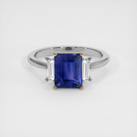 2.33 Ct. Blue Sapphire Ring, 14K Yellow & White 1