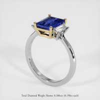 2.33 Ct. Blue Sapphire Ring, 14K Yellow & White 2